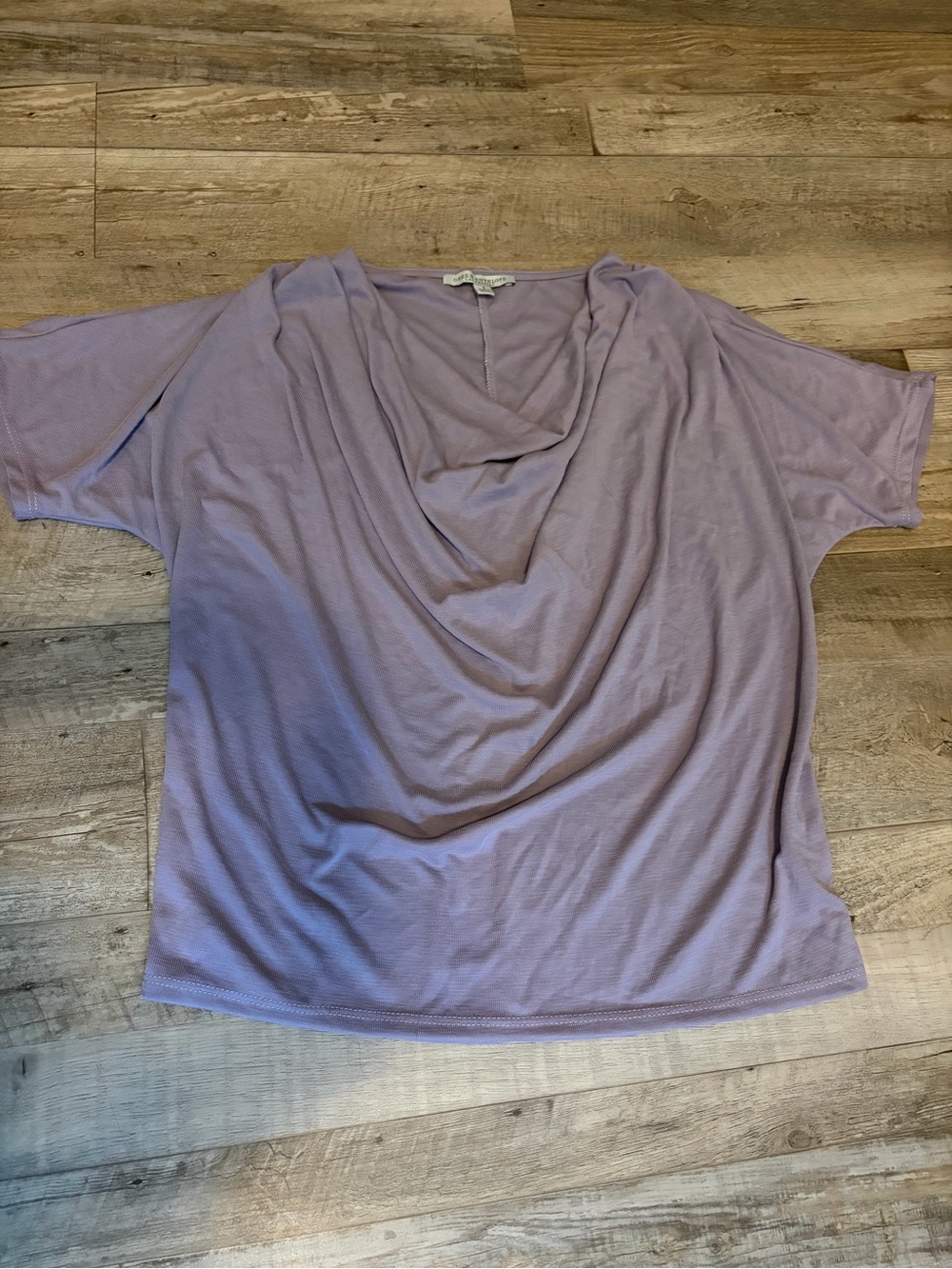 Draped Cowl Neck Women’s Top - Lavender